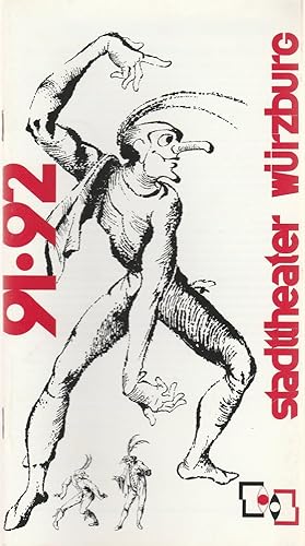 Bild des Verkufers fr Programmheft SPIELZEITHEFT Stadttheater Wrzburg 1991 / 1992 zum Verkauf von Programmhefte24 Schauspiel und Musiktheater der letzten 150 Jahre