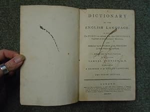 A Dictionary of the English Language: in which the Words are deduced from their Originals, Explai...