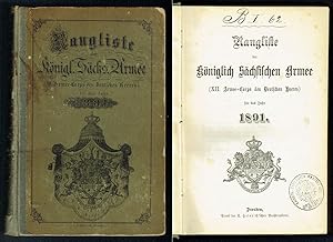 Rangliste der Königlich Sächsischen Armee für das Jahr 1891