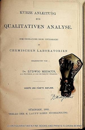 Kurze Anleitung zur qualitativen Analyse : zum Gebrauche beim Unterricht in chemischen Laboratori...