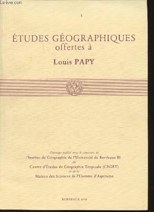 Bild des Verkufers fr Etudes Gographiques offertes  Louis Papy+ Essai d'valuation de la valeur d'un stock documentaire analys d'aprs la bibliographie gographique sur un grand marais tropical: "Le Pantanal" par Marc Boy et Micheline Larriaga. zum Verkauf von Le-Livre