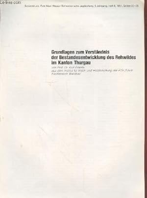 Bild des Verkufers fr Tir  part : Feld Wald Wasser / Schweizrische Jagdzeitung 9 Heft 9 : Grundlagen zum Verstndnis der Bestandescentwicklung des rehwildes im Kanton Thurgau. zum Verkauf von Le-Livre