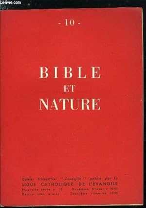 Bild des Verkufers fr Evangile n 10 - Lisez les critures par son minence le cardinal Feltin, Bible et nature, Les hommes de la Bible et la nature, La Bible et les lments, La naissance de la parabole, Le Dieu crateur par J.C. Gourbillon zum Verkauf von Le-Livre