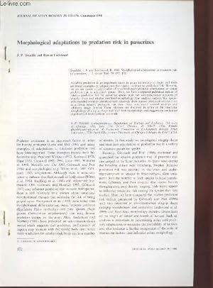 Seller image for Tir  part : Journal of Avian Biology n29 : Morphological adaptations to predation risk in passerines. for sale by Le-Livre