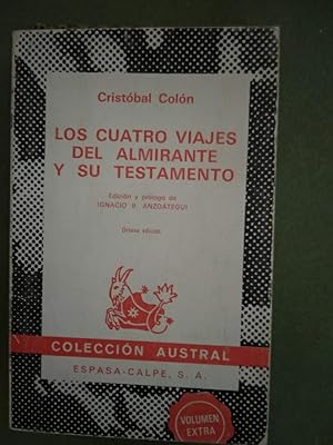 Seller image for Los cuatro viajes del Almirante y su testamento for sale by Comprococo