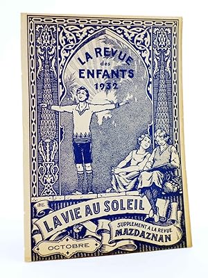 REVISTA LA REVUE DES ENFANTS. SUPPLEMENT A LA REVUE MAZDAZNAN. OCTOBRE (Vvaa) Mazdaznan, 1932