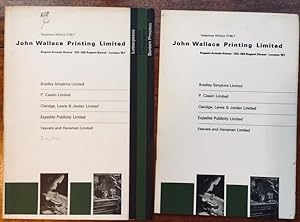 John Wallace Printing Ltd. 2 Brochures.