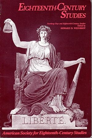 Imagen del vendedor de Eighteenth-Century Studies: Volume 24, No 2: Winter 1990-91: Special Issue: Northrop Frye a la venta por Dorley House Books, Inc.