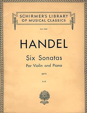 Six Sonatas for Violin and Piano [VIOLIN PART and PIANO FULL SCORE]