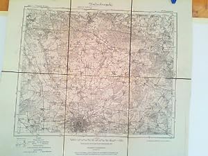 Faltkarte Braunschweig und nördlicher / westlicher und östlicher Umkreis. Maßstab 1:100.000. Umdr...