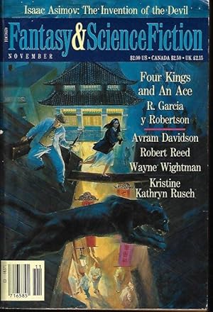 Imagen del vendedor de The Magazine of FANTASY AND SCIENCE FICTION (F&SF): November, Nov. 1990 a la venta por Books from the Crypt