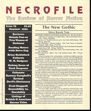 Bild des Verkufers fr NECROFILE; The Review of Horror Fiction: No. 5, Summer 1992 zum Verkauf von Books from the Crypt