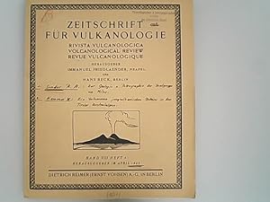 Image du vendeur pour Zeitschrift fr Vulkanologie / Rivista vulcanologica / Volcanological Review / Revue volcanologique. Band VIII, Heft 4, April 1925. Zur Geologie und Petrographie der Inselgruppe von Milos, von R. A. Sonder. mis en vente par Antiquariat Bookfarm