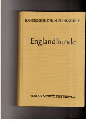 Bild des Verkufers fr Englandkunde - Handbcher der Auslandkunde zum Verkauf von manufactura