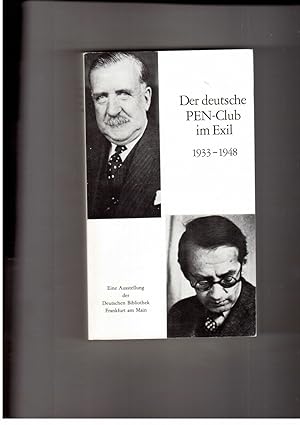 Bild des Verkufers fr Der deutsche Pen-Club im Exil 1933-1948 - Eine Ausstellung der Deutschen Bibliothek zum Verkauf von manufactura
