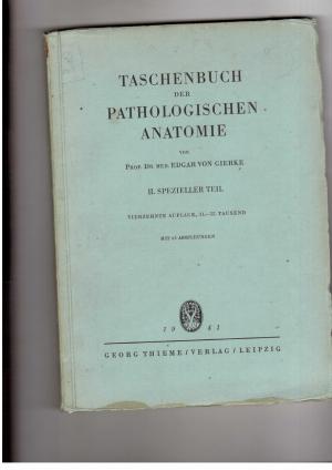 Immagine del venditore per Taschenbuch der pathologischen Anatomie - II spezieller Teil venduto da manufactura