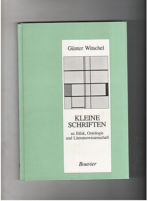 Bild des Verkufers fr Kleine Schriften zu Ethik , Ontologie und Literaturwissenschaft zum Verkauf von manufactura