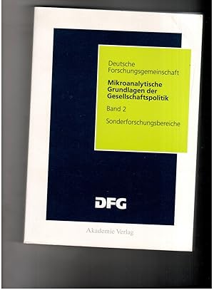 Bild des Verkufers fr Mikroanalytische Grundlagen der Gesellschaftspolitik - Band 2 Sonderforschungsbereiche - Erhebungsbereiche Analysemethoden und Mikrosimulation zum Verkauf von manufactura