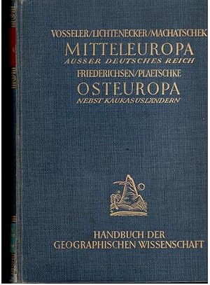 Immagine del venditore per Mitteleuropa ausser Deutsches Reich in Natur , Kultur und Wirtschaft venduto da manufactura