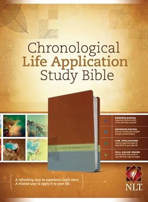 Seller image for Chronological Life Application Study Bible : New Living Translation Brown / Green / Dark Teal TuTone LeatherLike for sale by GreatBookPrices