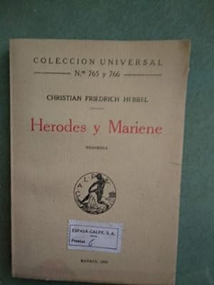 Imagen del vendedor de Herodes y Mariene Coleccion universal a la venta por Comprococo
