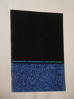 Immagine del venditore per Monatsheft des Dsseldorfer Schauspielhauses VIII, 1962/63 (April 1963). Programmheft ENDSPURT - EIN BIOGRAPHISCHES ABENTEUER von Ustinow. Regie: Werner Kraut, Ausstattung: Pit Fischer. Mit Karl Maria Schley, Alf Pankarter, Gnter Knig, Manfred Tmmler, Tatjana Iwanow, Walter Kohls, Waldemar Schtz, Gerda Maurus, Elvira Hofer, Regine Felden venduto da Fast alles Theater! Antiquariat fr die darstellenden Knste