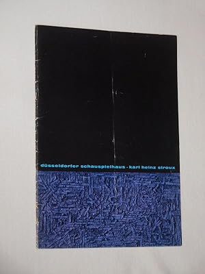 Monatsheft des Düsseldorfer Schauspielhauses X, 1962/63 (Juni 1963). Programmheft Uraufführung FU...