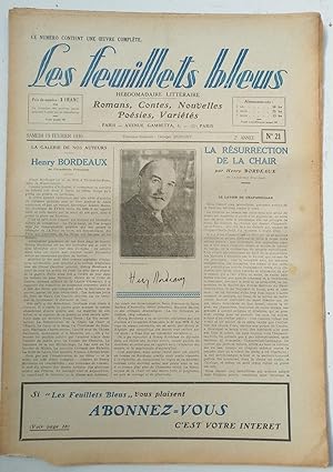 Seller image for LES FEUILLETS BLEUS (Tête de collection)-N°21-15 février 1930 for sale by Librairie l'Aspidistra