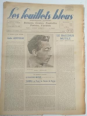 Seller image for LES FEUILLETS BLEUS (Tête de collection)-N°50- 6 septembre 1930 for sale by Librairie l'Aspidistra