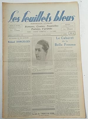 LES FEUILLETS BLEUS (Tête de collection)-N°6-2 novembre 1929