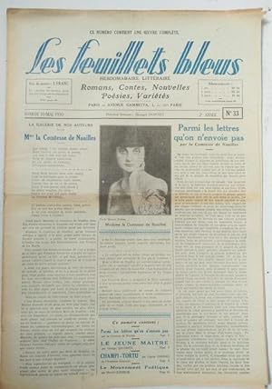 Seller image for LES FEUILLETS BLEUS (Tête de collection)-N°33- 10 mai 1930 for sale by Librairie l'Aspidistra