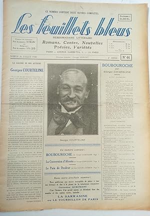 Seller image for LES FEUILLETS BLEUS (Tête de collection)-N°44- 26 juillet 1930 for sale by Librairie l'Aspidistra