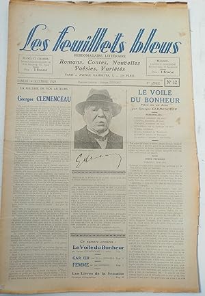 LES FEUILLETS BLEUS (Tête de collection)-N°12-14 décembre 1929