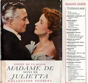 Seller image for MADAME DE suivi de JULIETTA for sale by Librairie l'Aspidistra