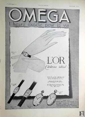 Antigua Hoja Publicidad - Old Advertising Papier: OMEGA.