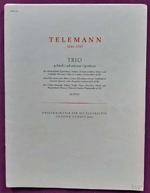 Trio g-Moll für Altblockflöte (Querflöte),Violine (Tenorblockflöte, Oboe) und Cembalo (Klavier), ...