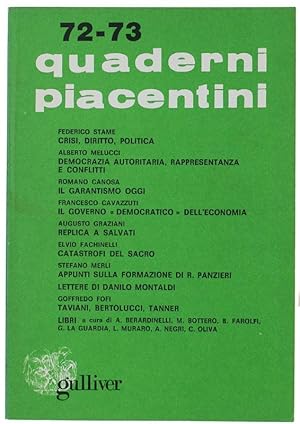 QUADERNI PIACENTINI. N. 72-73 - Otrobre 1979.: