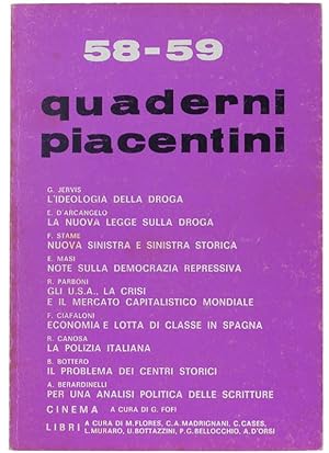 QUADERNI PIACENTINI. N. 58-59.: