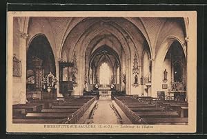 Carte postale Pierrefitte-sur-Sauldre, Intérieur de l`Eglise, l'intérieur der l'Église