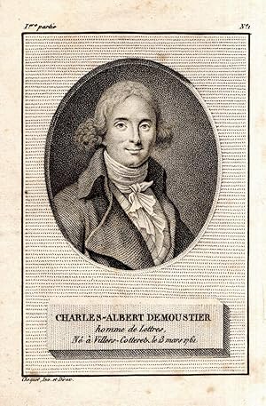 Seller image for Charles-Albert Demoustier, homme de Lettres, N  Villers-Cotterts le 13 mars 1761. Kupferstich-Portrt. for sale by Antiquariat Dennis R. Plummer