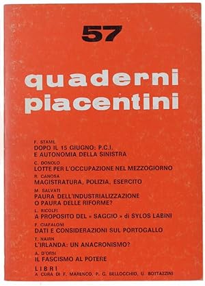 QUADERNI PIACENTINI. N. 57 - Novembre 1975: