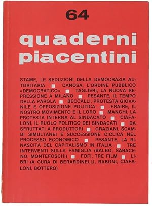 QUADERNI PIACENTINI. N. 64 - Luglio 1977: