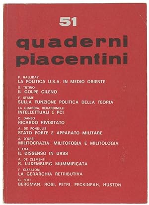 QUADERNI PIACENTINI. N. 51 - Gennaio 1974: