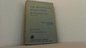 Bild des Verkufers fr The Principles of Scientific Research. zum Verkauf von Antiquariat Uwe Berg