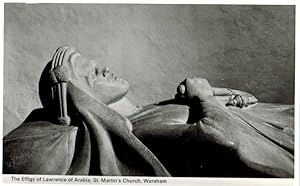 Seller image for PHOTOGRAPH of head and hands of Kennington's Effigy of Lawrence of Arabia in St Martin's Wareham. for sale by R.G. Watkins Books and Prints