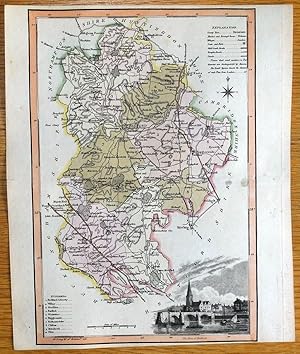 Antique Map BEDFORDSHIRE, Langley & Belch Original 1818