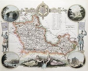 Antique Map BERKSHIRE, Thomas Moule, Original c1840