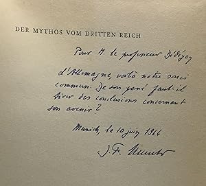 Seller image for Der mythos vom dritten reich zur geistesgeschichte des nationalsozialismus - avec hommage de l'auteur en franais livre en allemand for sale by crealivres