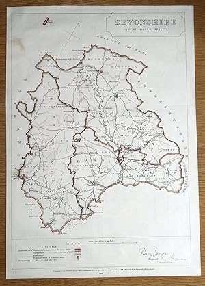 Antique Map DEVON, H.James original 1868