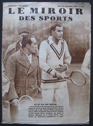 LE MIROIR DES SPORTS N° 730 Cochet Tilden 1933